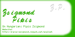 zsigmond pipis business card